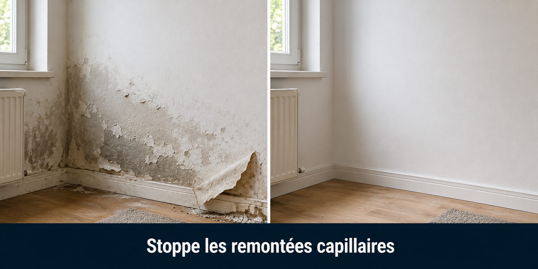 Mur humide traitement humidité maison salpêtre remontées capillaires